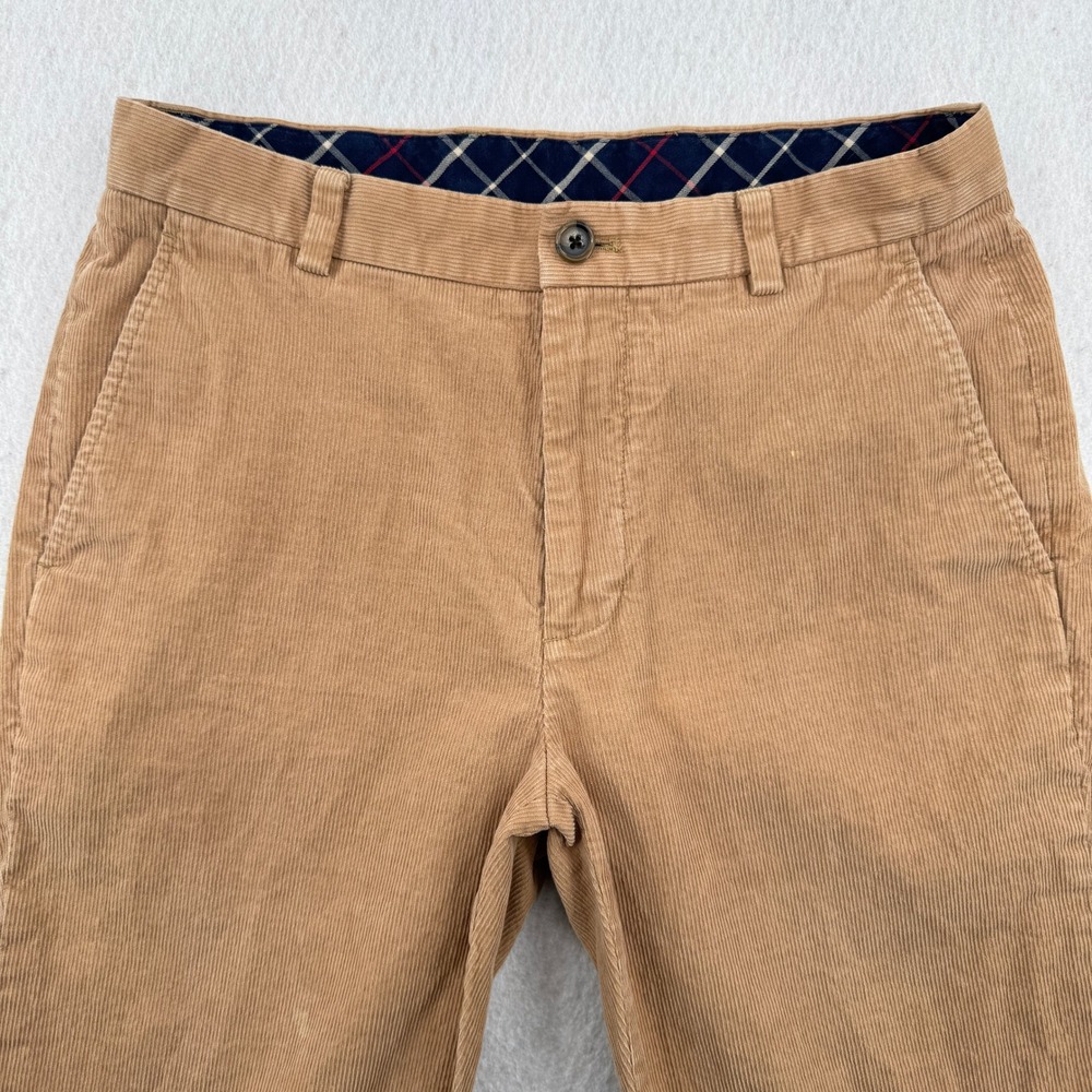 Brooks Brothers 346 Clark Corduroy Pants Mens 32x32 Tan Cotton Chinos Preppy